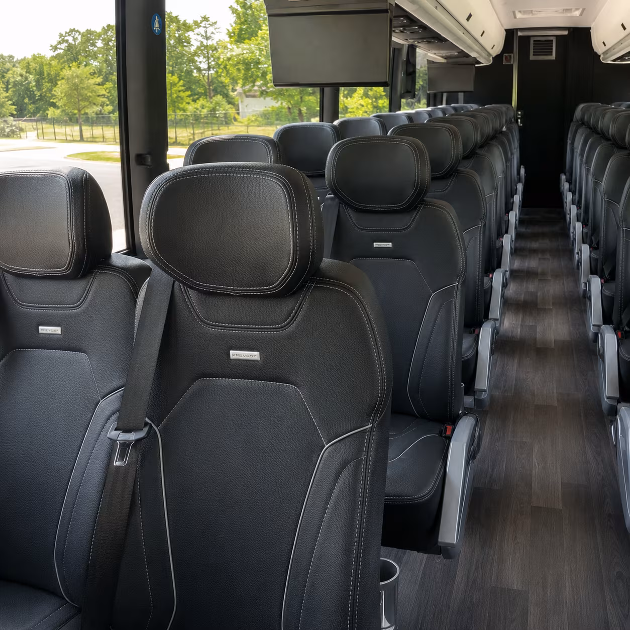 charter buses for corporate events and conference shuttles in flint