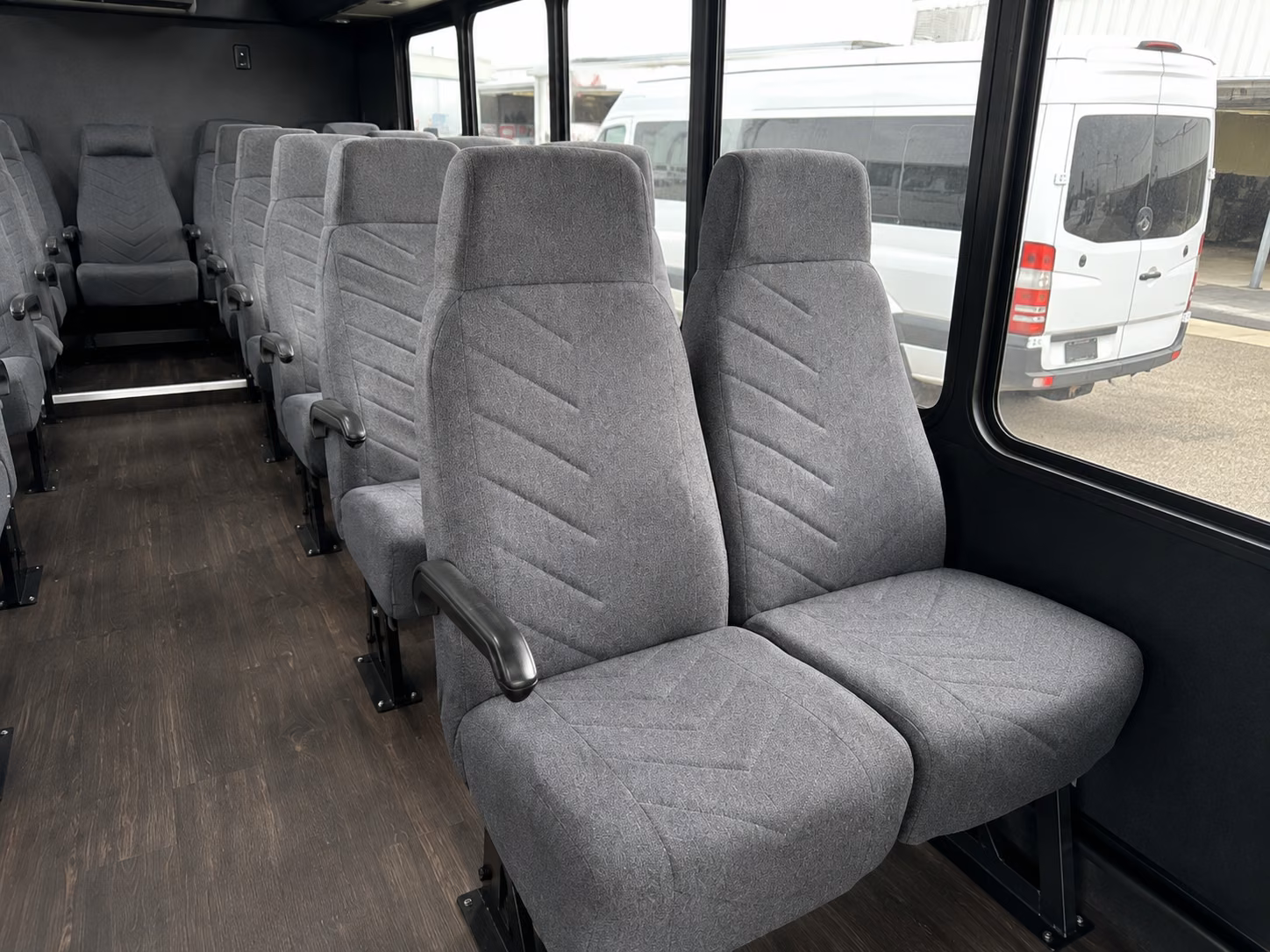 flint 15 passenger minibus interior