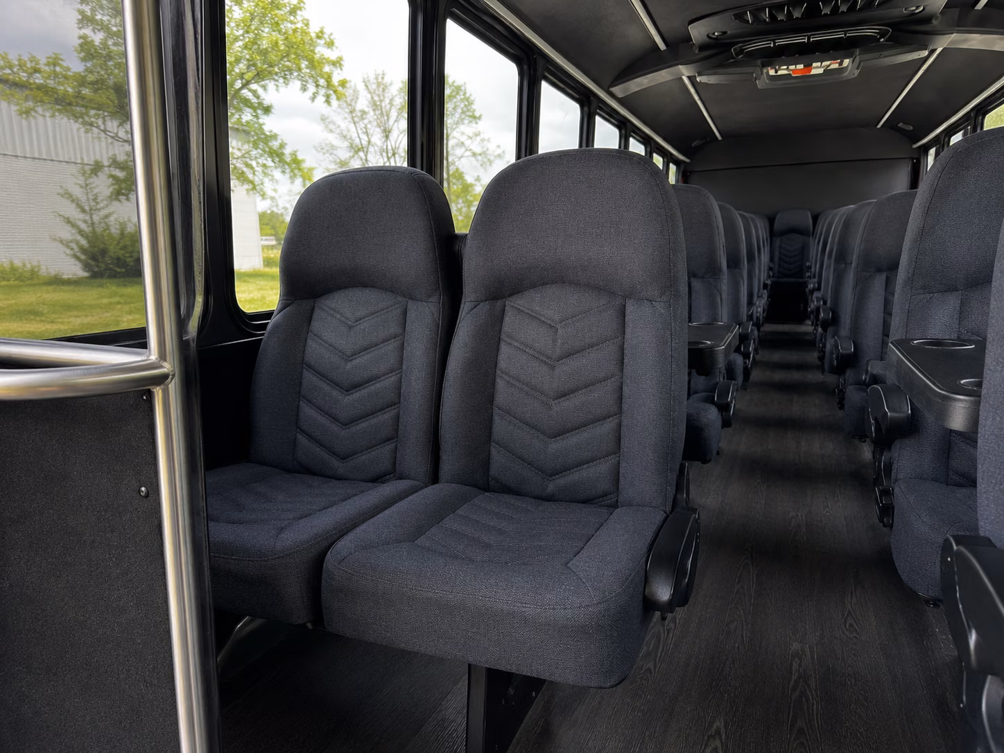 flint 18 passenger minibus inside