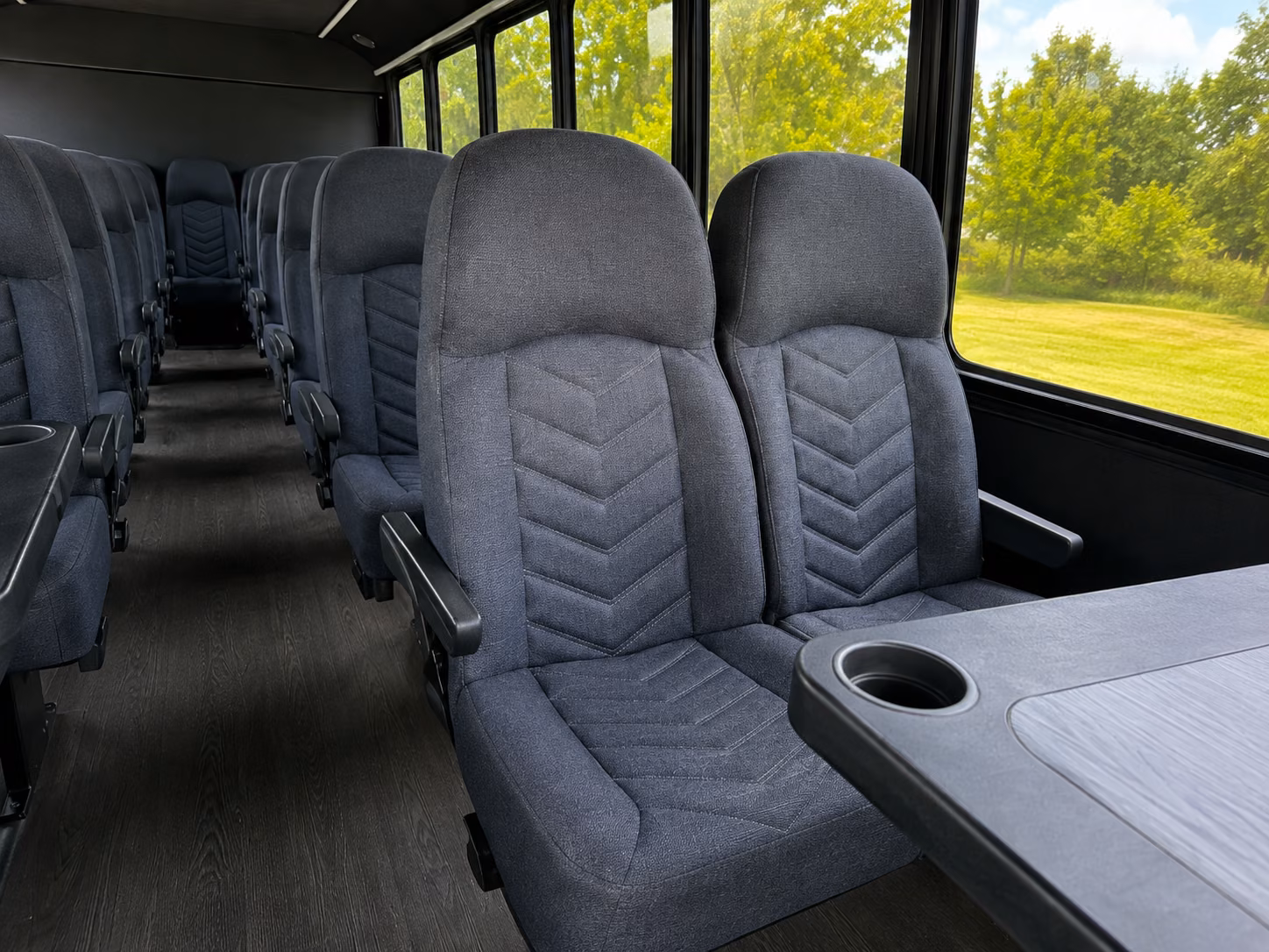 flint 20 passenger minibus inside