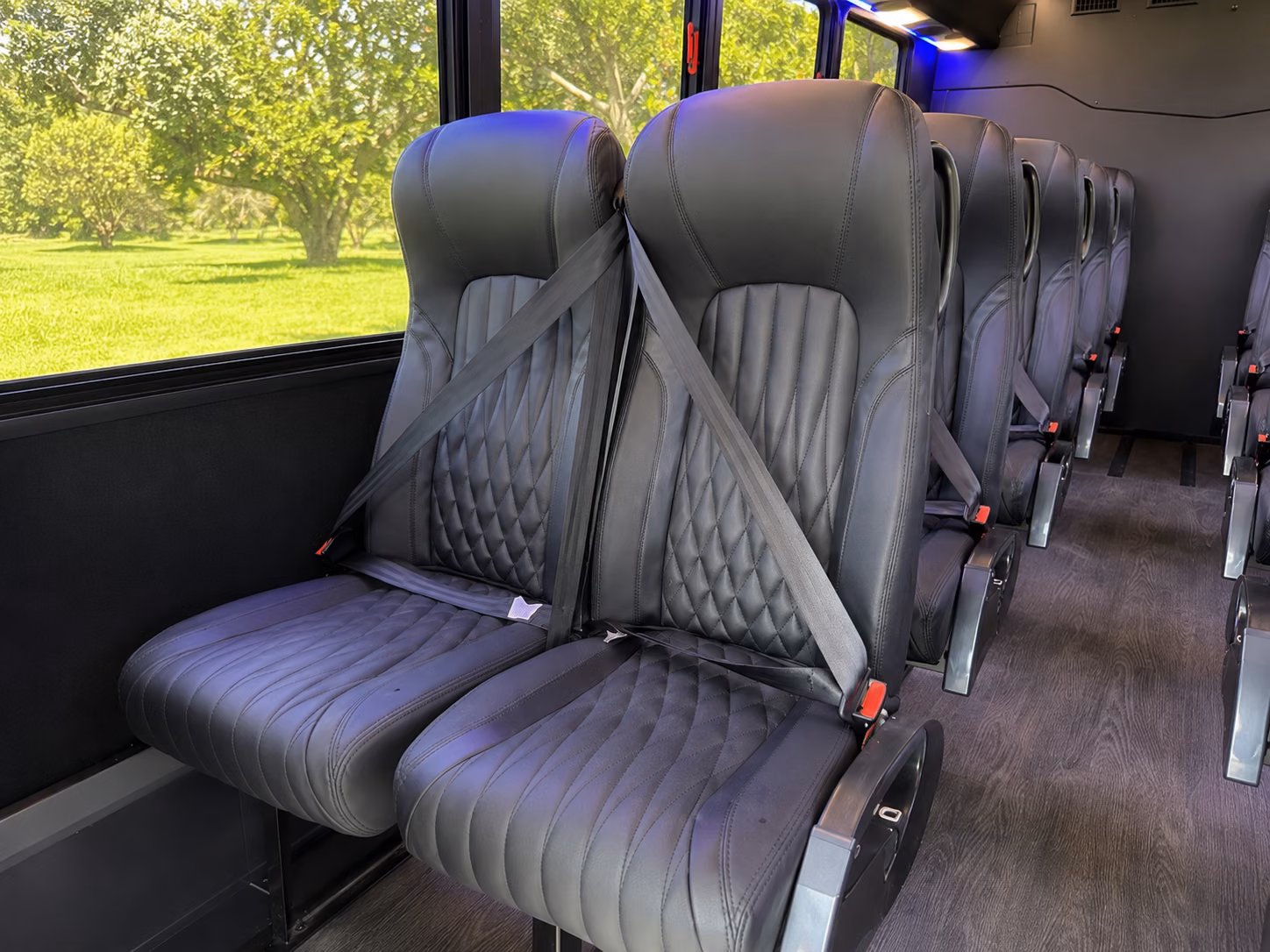 flint 20 passenger minibus interior