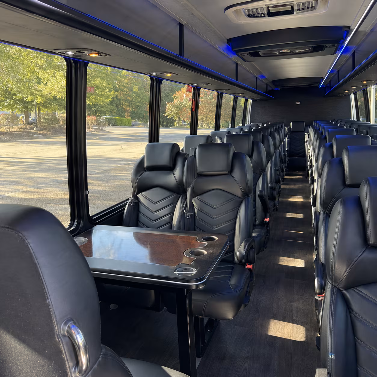 flint 25 passenger minibus inside