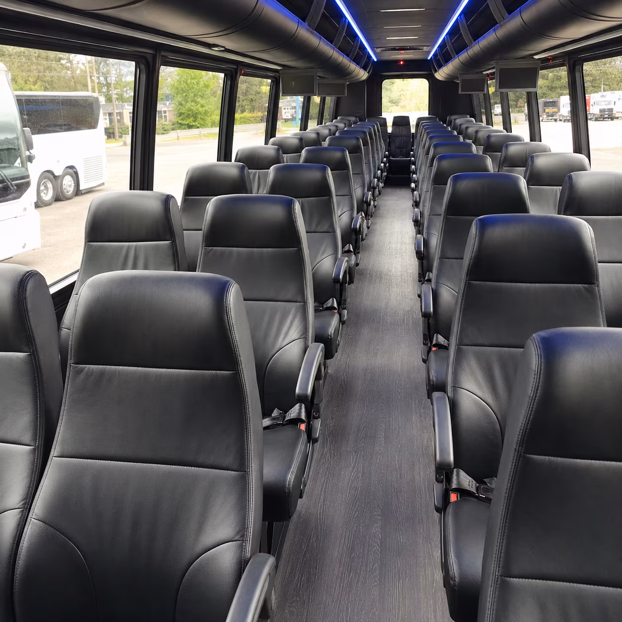 flint 25 passenger minibus interior