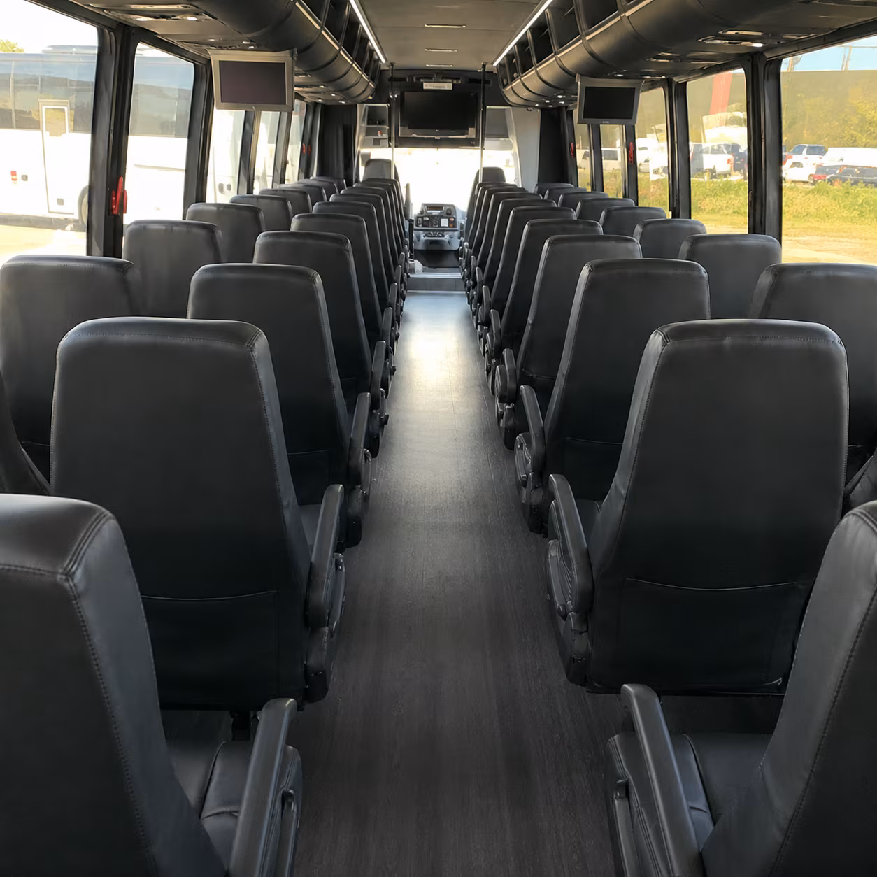 flint 28 passenger minibus inside