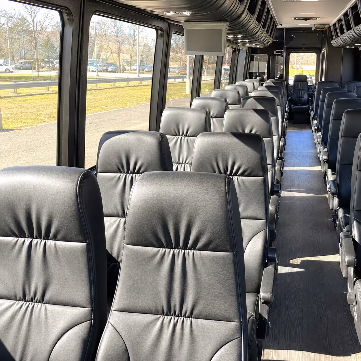 flint 30 passenger minibus interior