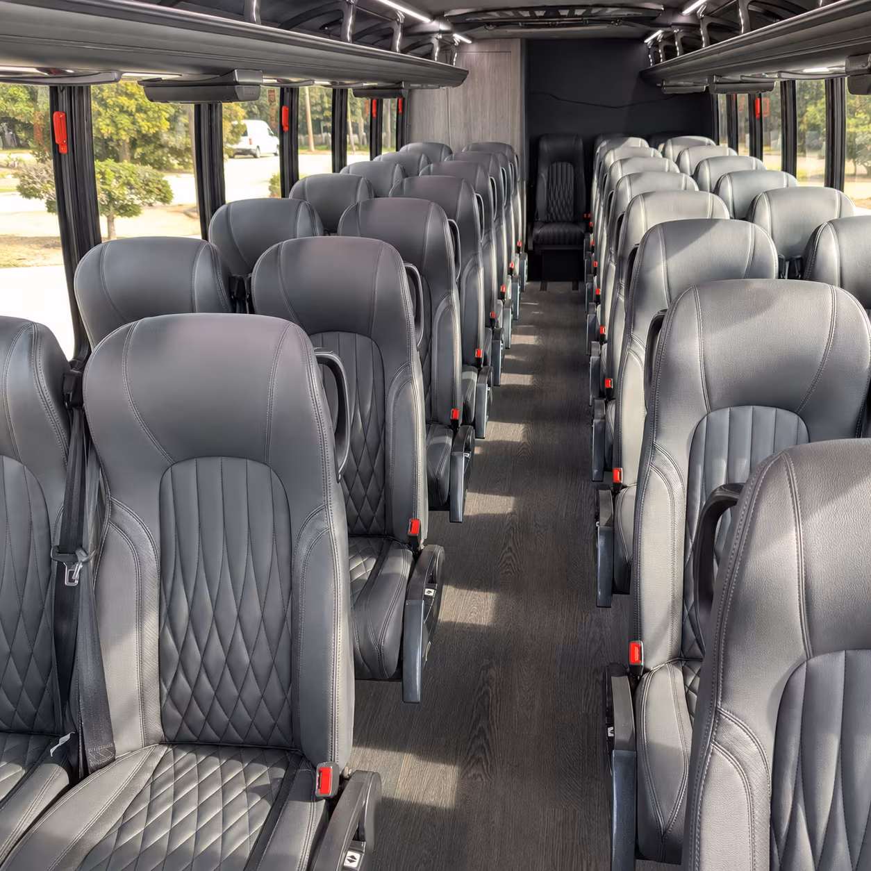 flint 35 passenger minibus interior