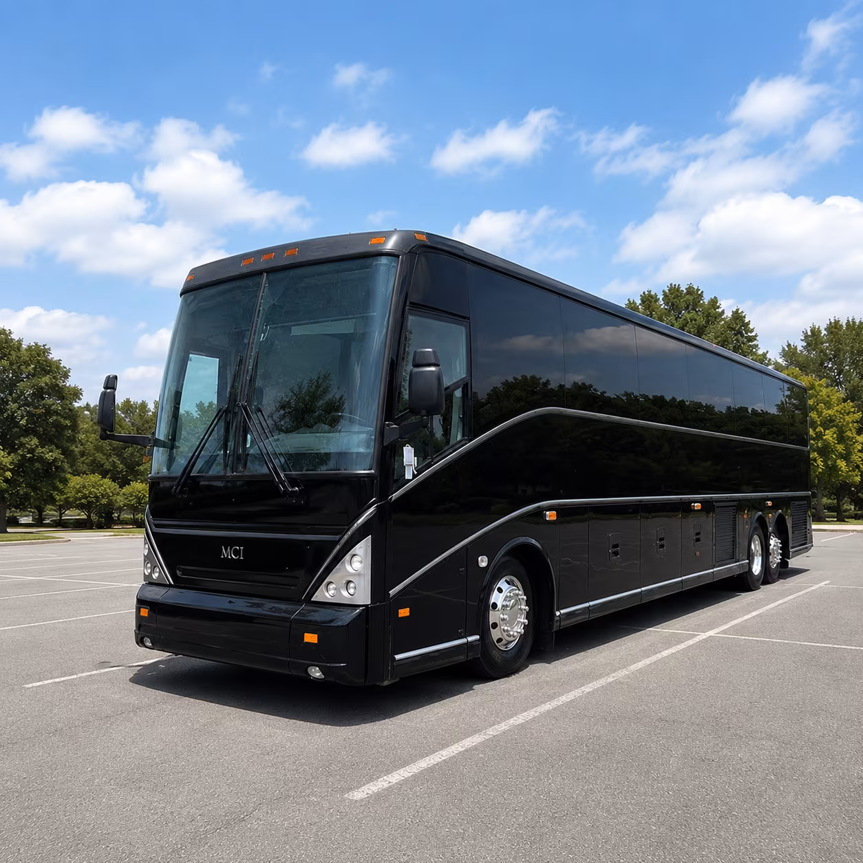 flint 56 passenger charter bus