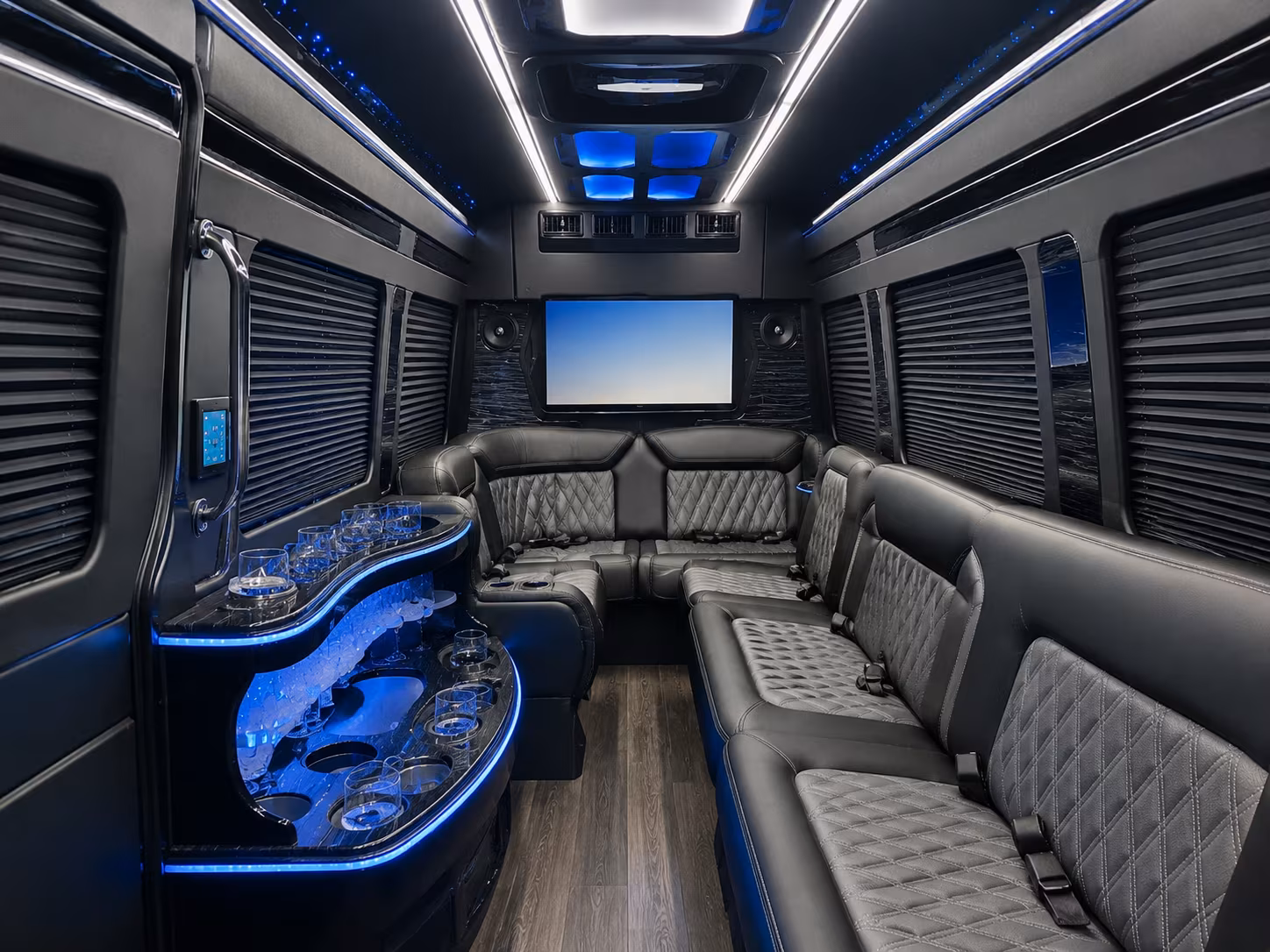 flint sprinter limousine inside